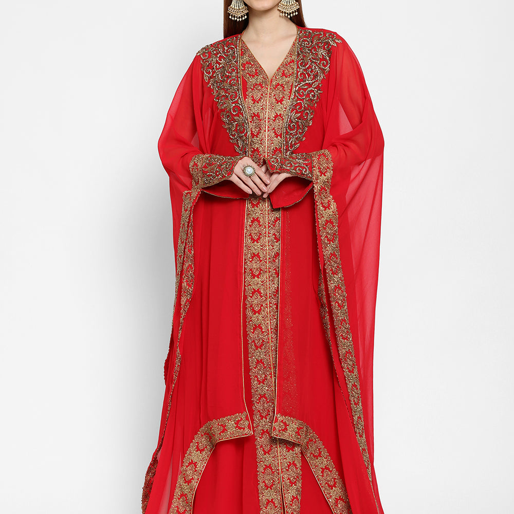 
                  
                    Cocktail Party Embroidered Caftan Dress - Maxim Creation
                  
                