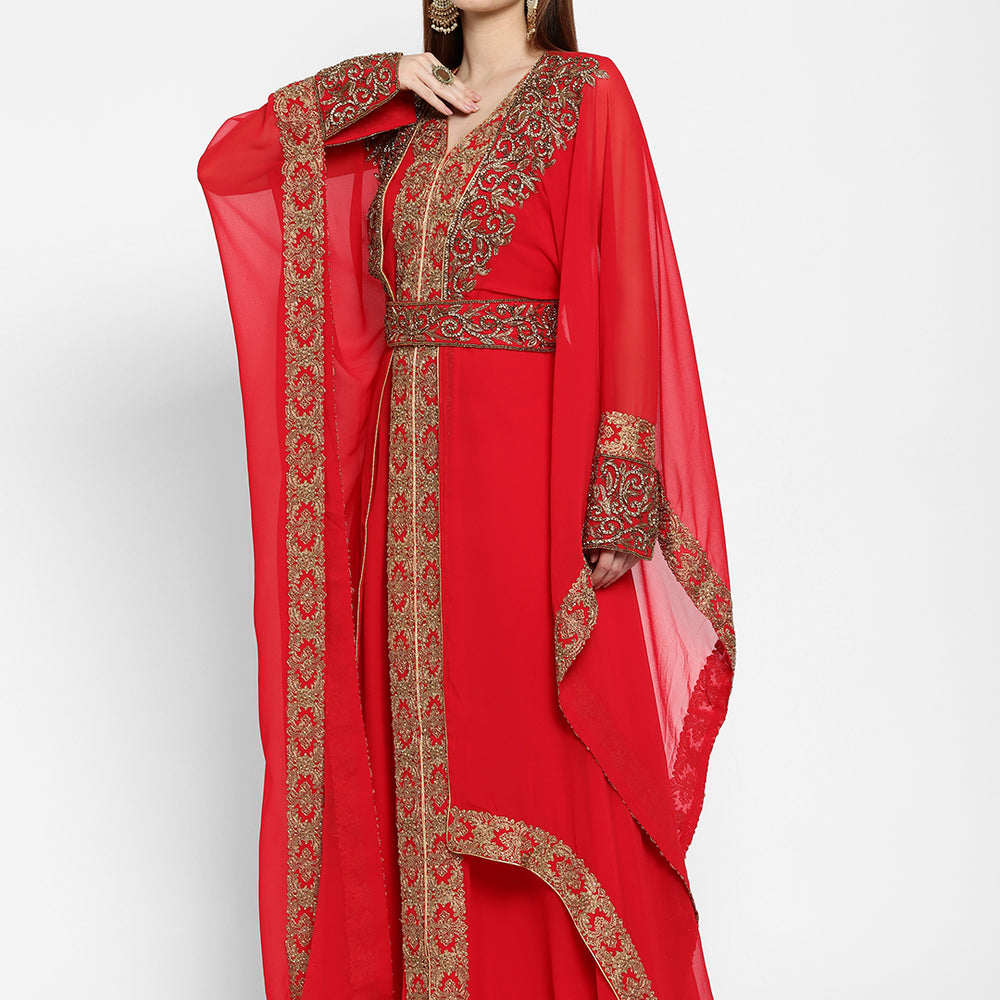
                  
                    Cocktail Party Embroidered Caftan Dress - Maxim Creation
                  
                