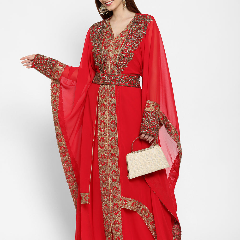 
                  
                    Cocktail Party Embroidered Caftan Dress - Maxim Creation
                  
                