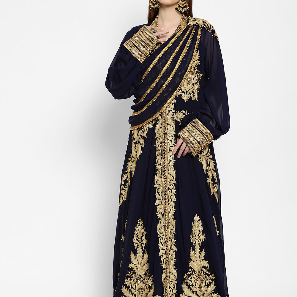 
                  
                    Wedding Gown Embroidered Dress - Maxim Creation
                  
                