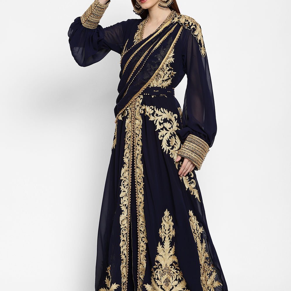 
                  
                    Wedding Gown Embroidered Dress - Maxim Creation
                  
                