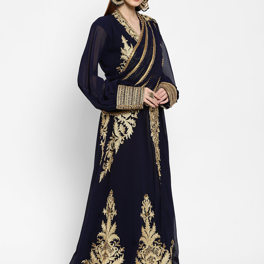 
                  
                    Wedding Gown Embroidered Dress - Maxim Creation
                  
                