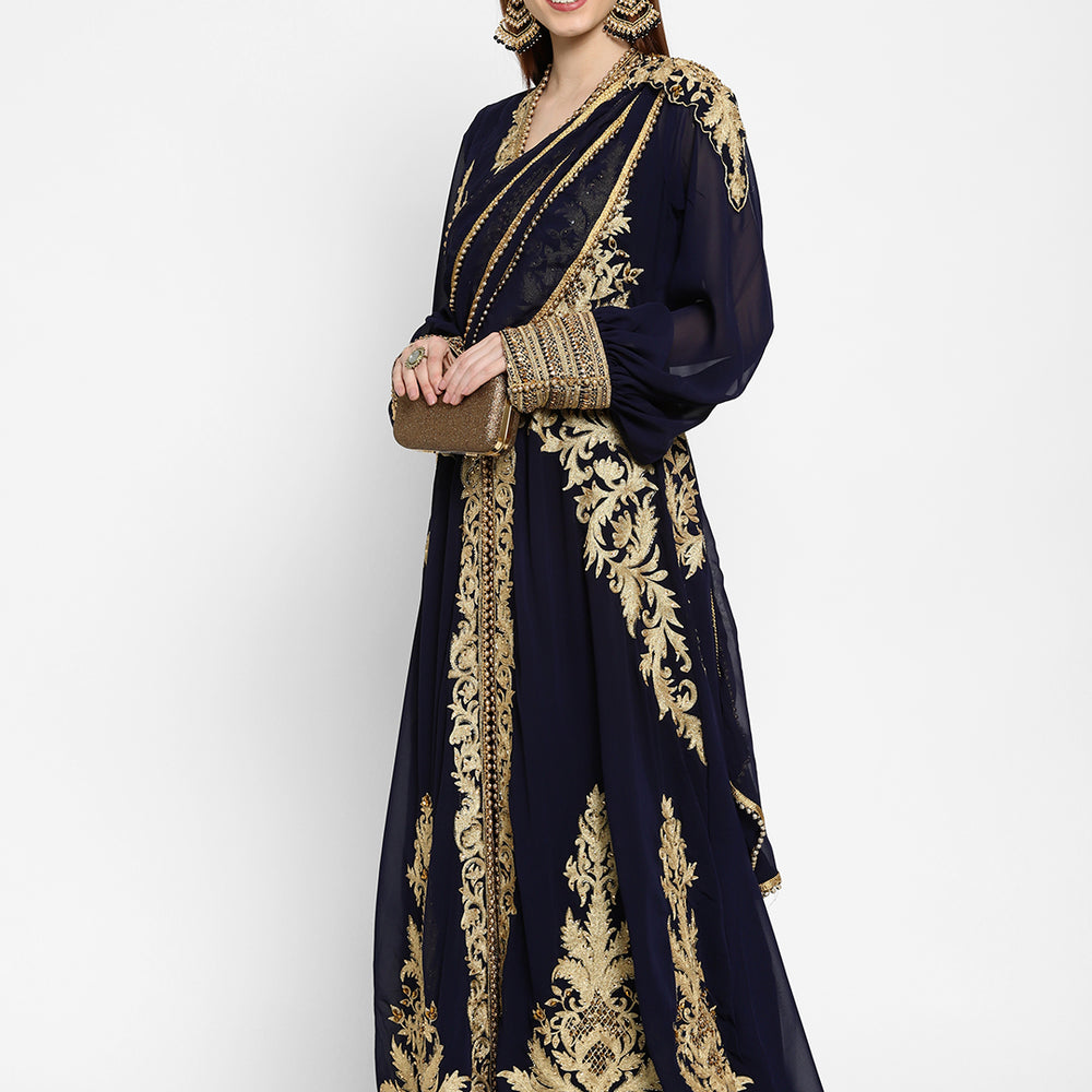 
                  
                    Wedding Gown Embroidered Dress - Maxim Creation
                  
                