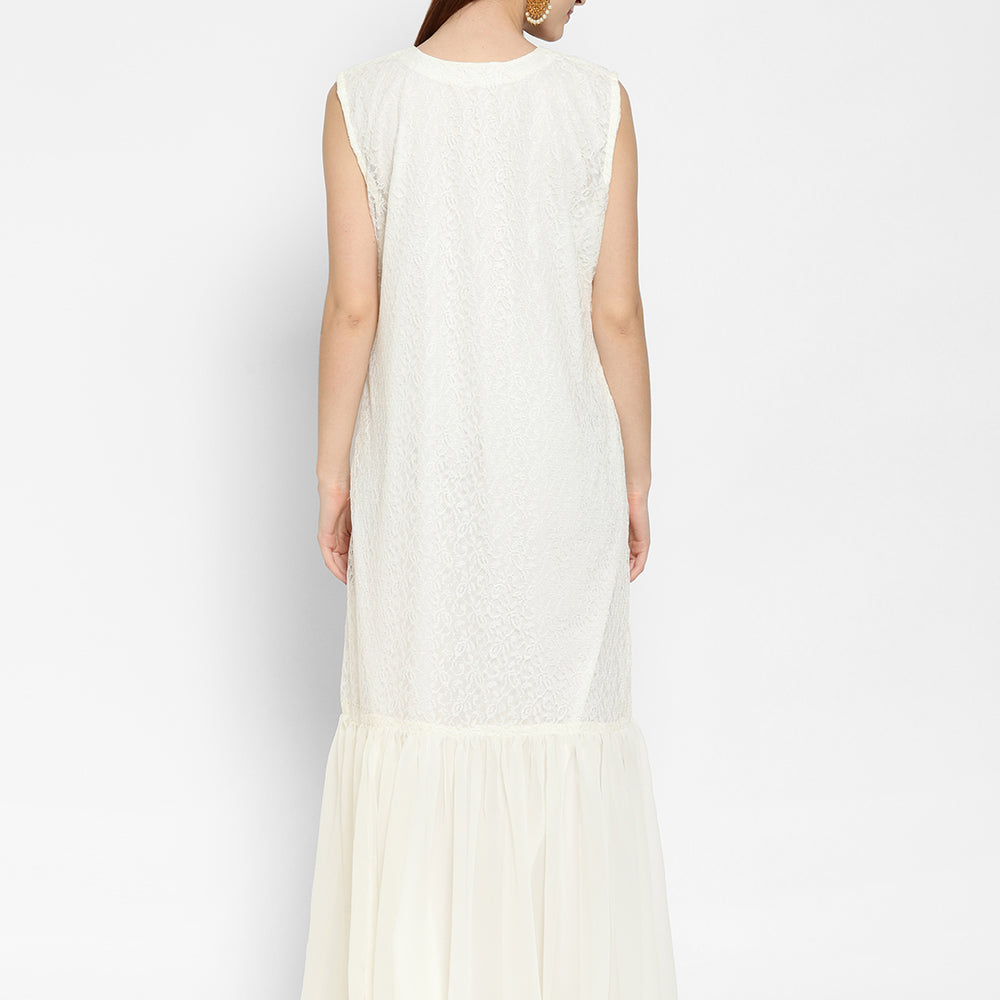 
                  
                    Embroidered Maxi With Lace Work - Maxim Creation
                  
                