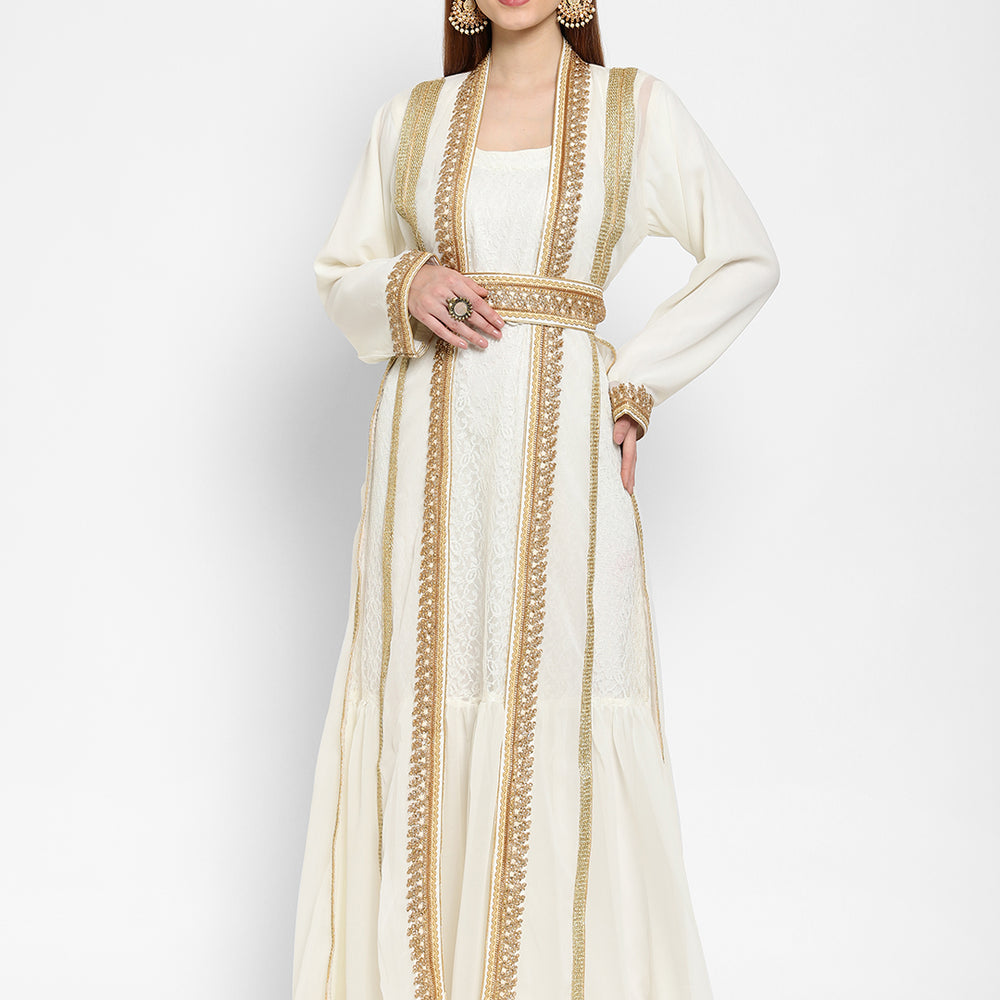
                  
                    Embroidered Maxi With Lace Work - Maxim Creation
                  
                