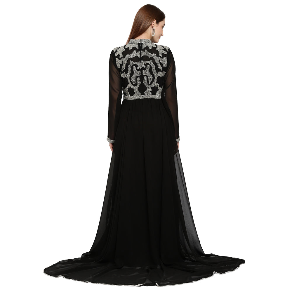 
                  
                    Cocktail Gown With Crystal Work - Maxim Creation
                  
                