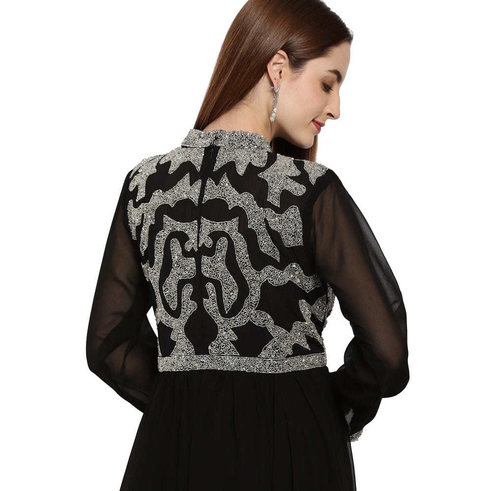 
                  
                    Cocktail Gown With Crystal Work - Maxim Creation
                  
                