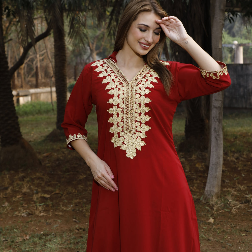 
                  
                    Designer Abaya Caftan Haute Maxi Gown
                  
                