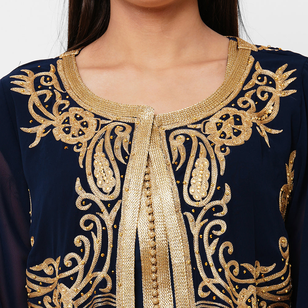
                  
                    Traditional Caftan Cocktail Party Gown - Maxim Creation
                  
                