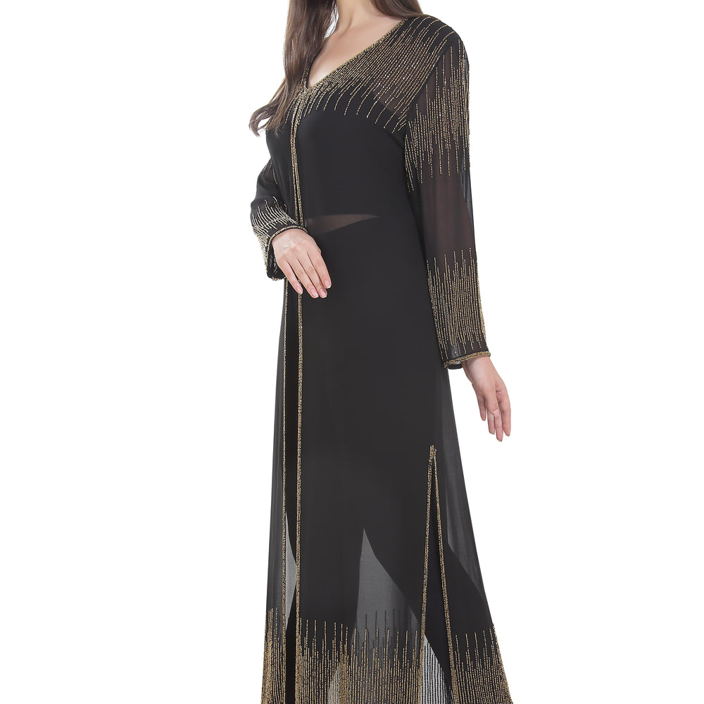 
                  
                    Embroidered Cardigan Long Sleeve Kurti Dress - Maxim Creation
                  
                