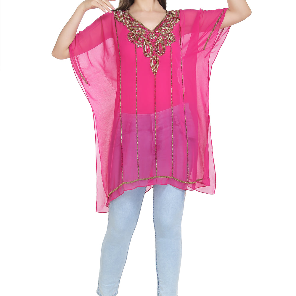 
                  
                    Beach Tunic Pink Indian Kurti - Maxim Creation
                  
                