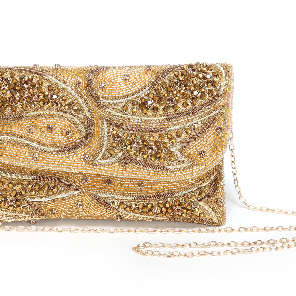 Crystal Beaded Wedding Clutch For Women - Maxim Creation