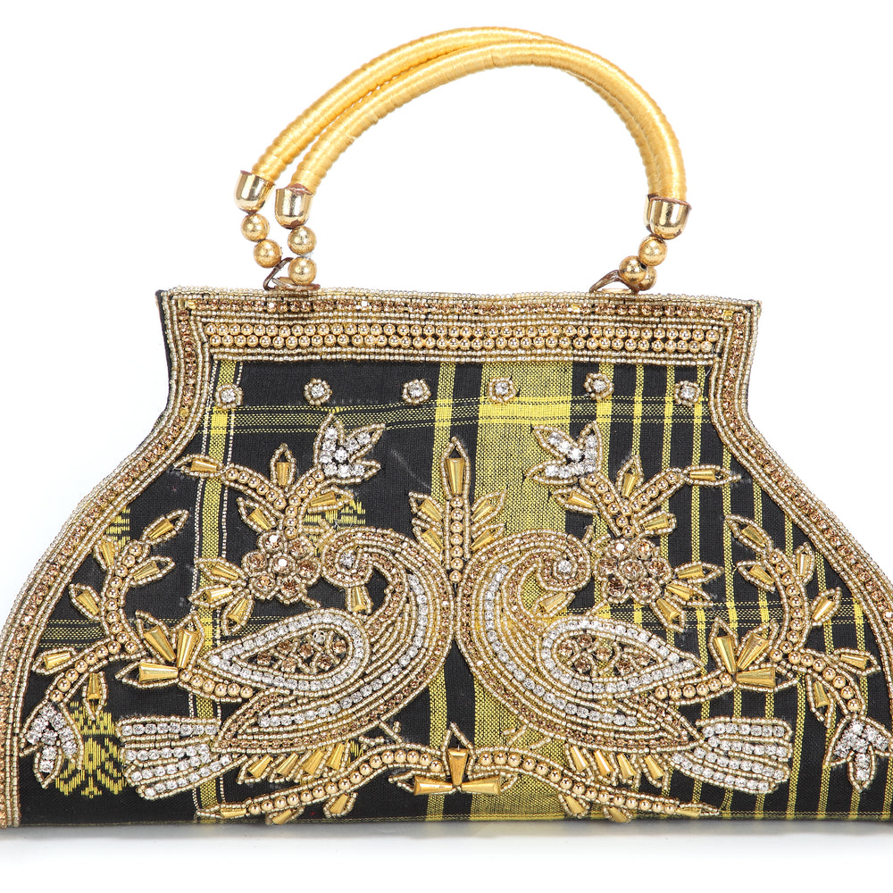 Crystal Beaded Batwa Style Purse - Maxim Creation