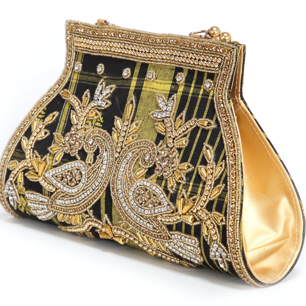 Crystal Beaded Batwa Style Purse - Maxim Creation