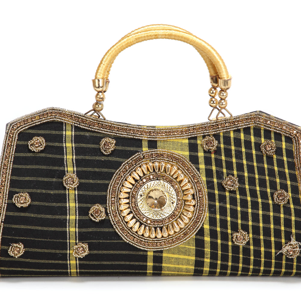 
                  
                    Cloth Fabric Embroidered Handheld Clutch - Maxim Creation
                  
                