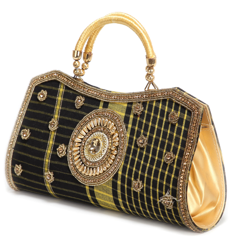 
                  
                    Cloth Fabric Embroidered Handheld Clutch - Maxim Creation
                  
                