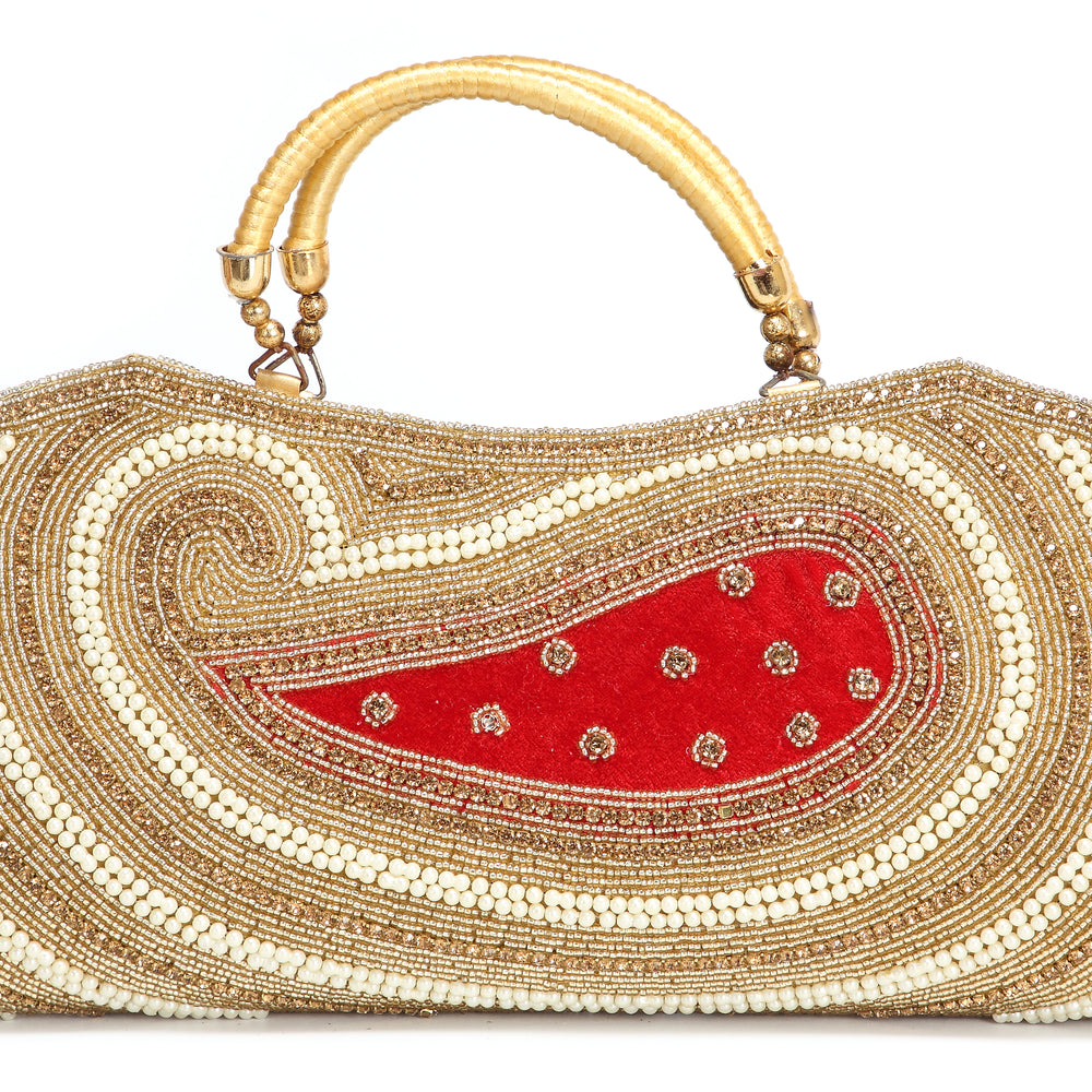 Designer Wedding Small Batwa Clutch - Maxim Creation
