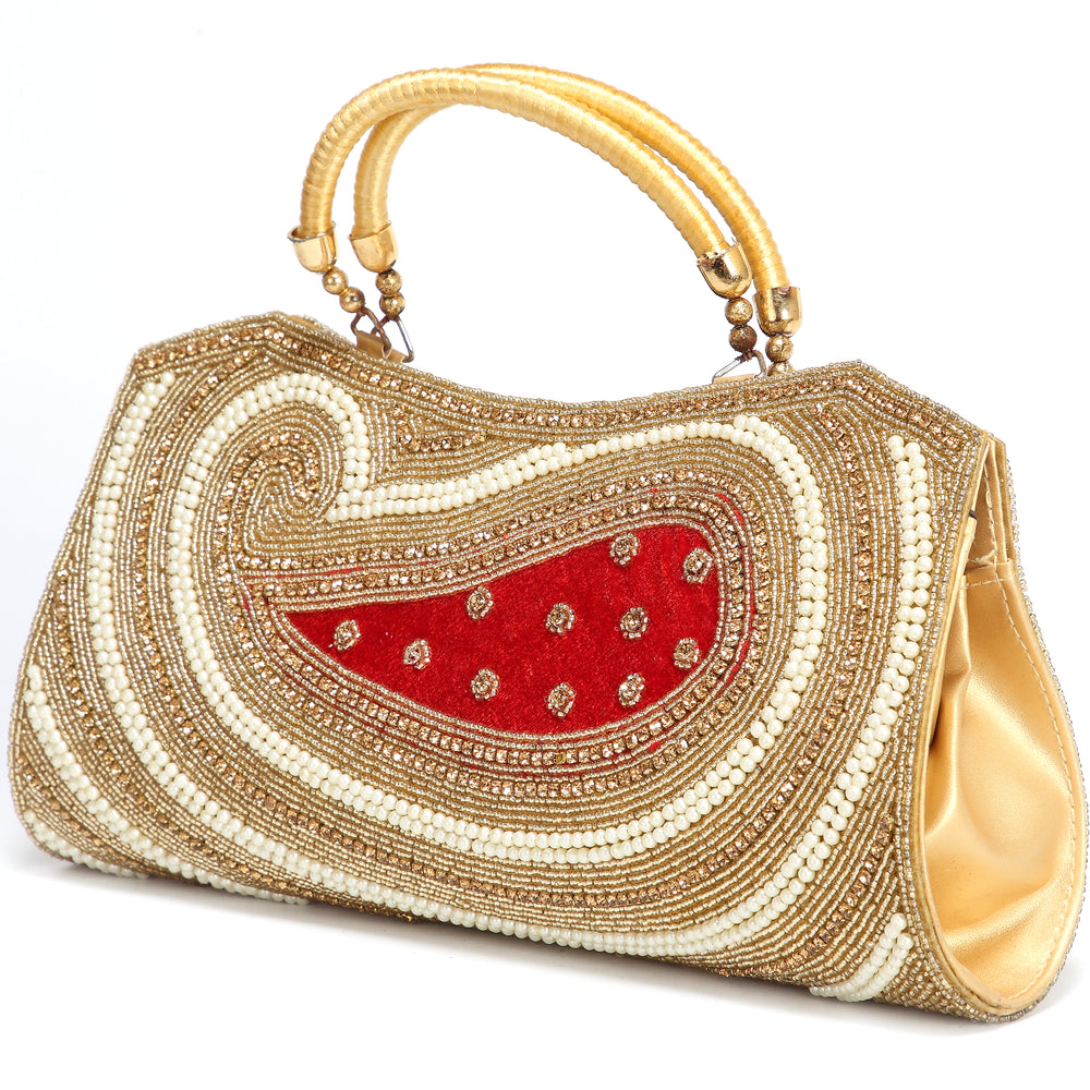 Designer Wedding Small Batwa Clutch - Maxim Creation