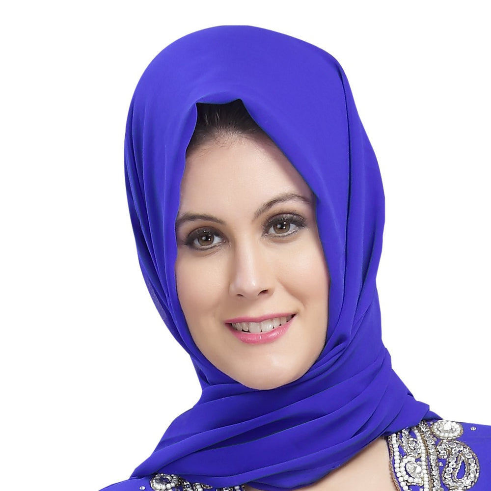 Georgette Plain Scarf S6 - Maxim Creation
