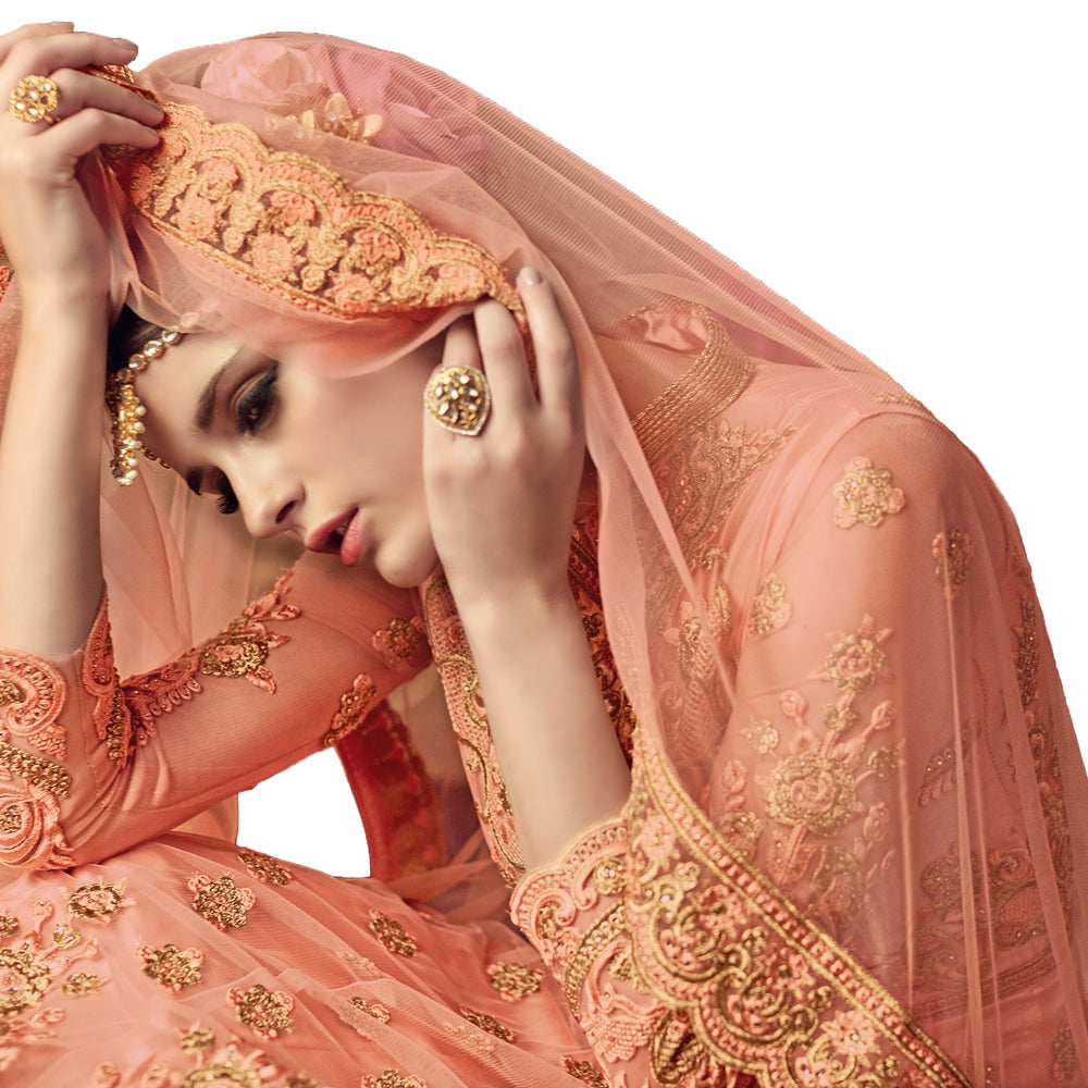 
                  
                    Wedding Sharara in Peach Punjabi Suit 102 - Maxim Creation
                  
                